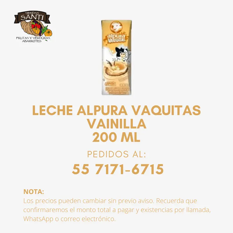 LECHE ALPURA VAQUITAS VAINILLA 200 ML