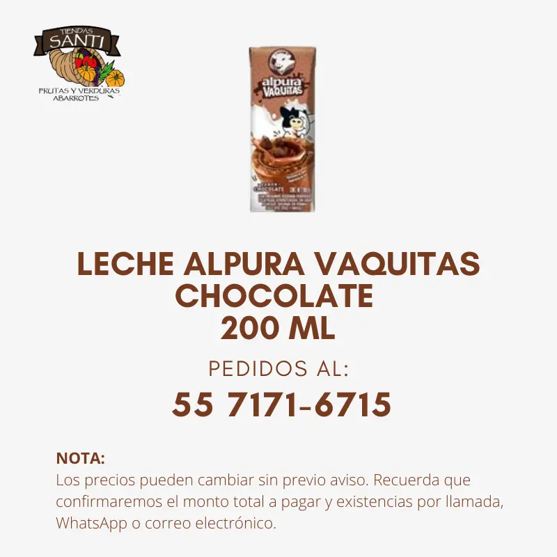 LECHE ALPURA VAQUITAS CHOCOLATE 200 ML