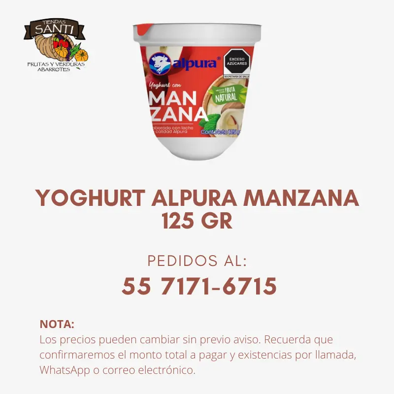 YOGHURT ALPURA MANZANA 125 GR.