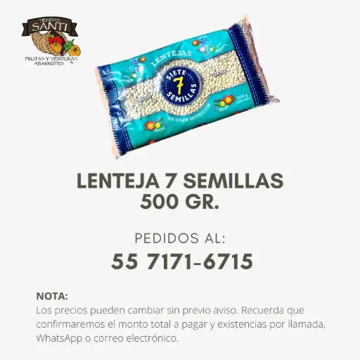 LENTEJA 7 SEMILLAS 500 GR.