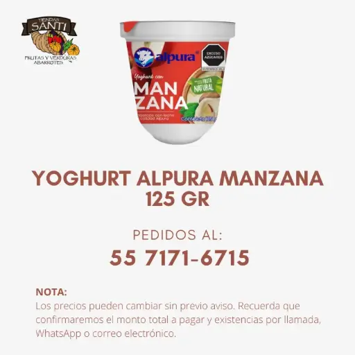 YOGHURT ALPURA MANZANA 125 GR.